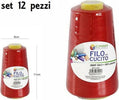 Set 12 Pz Filati A Cono Filo Poliestere Cucito 3000y 40s/2 Rosso Gomitolo Cotone Casa, arredamento e bricolage > Hobby e collezionismo > Accessori Cucito Trade Shop italia - Napoli, Commerciovirtuoso.it