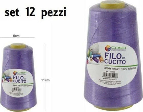 Set 12 Pz Filati A Cono Filo Poliestere Cucito 3000y 40s/2 Viola Gomitolo Cotone Casa e cucina/Hobby creativi/Materiali per hobby creativi/Filato Trade Shop italia - Napoli, Commerciovirtuoso.it