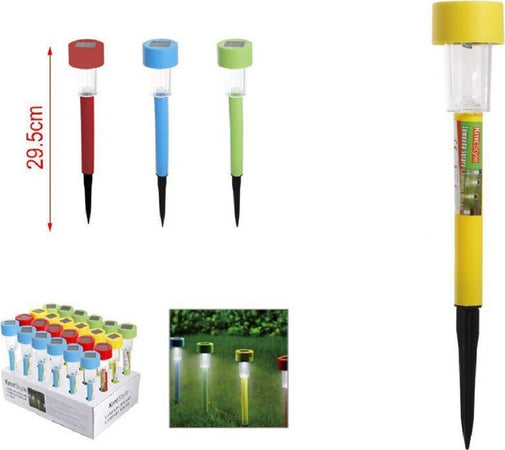 Set 12 Pz Lampada Solare Led 29,5 Cm A Picchetto Luci Giardino Colorate 2002982 Illuminazione/Illuminazione per esterni/Luci per sentieri Trade Shop italia - Napoli, Commerciovirtuoso.it