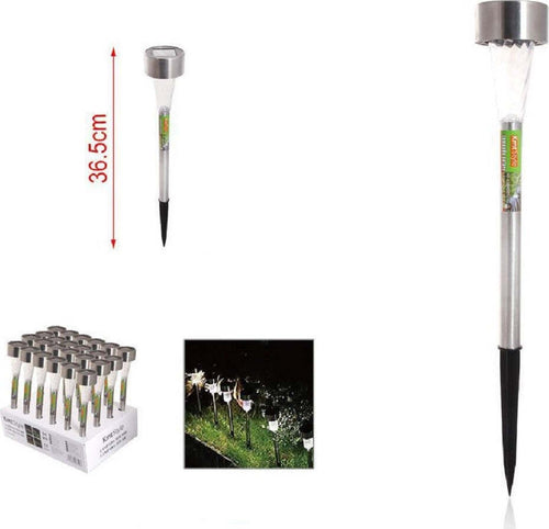 Set 12 Pz Lampada Solare Led Decoro Giardino 36.5 Cm A Picchetto Silver 2002987 Illuminazione/Illuminazione per esterni/Luci per sentieri Trade Shop italia - Napoli, Commerciovirtuoso.it