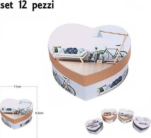Set 12 Pezzi Scatola Box Confezione Regalo Cuori Fantasia 11x5.5cm Casa, arredamento e bricolage > Arredamento > Portaoggetti Trade Shop italia - Napoli, Commerciovirtuoso.it