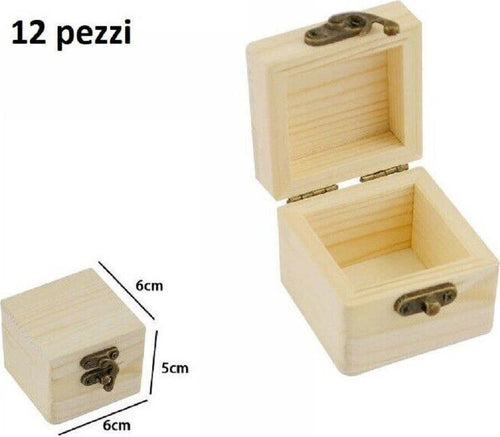 Set 12 Scatoline In Legno Portagioie Scatola Cofanetto Quadrate 74001a Ly-613279 Casa, arredamento e bricolage > Arredamento > Portaoggetti Trade Shop italia - Napoli, Commerciovirtuoso.it