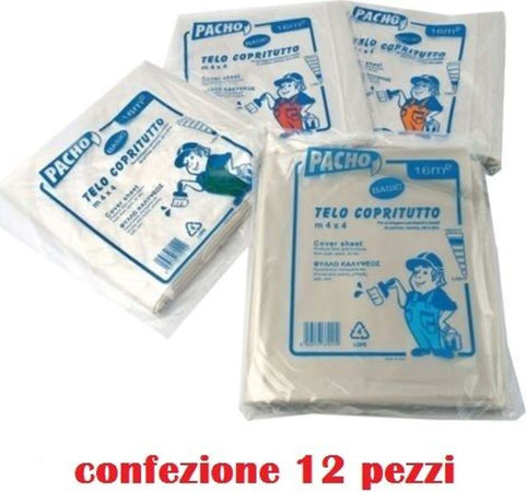 SET 12 TELO COPRITUTTO MULTIUSO PROTEGGE PAVIMENTI MOBILI AUTO SEDIE 4X4M  Trade Shop italia - Napoli, Commerciovirtuoso.it