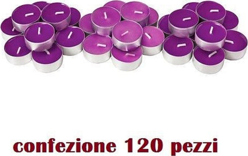 Set 120 Pezzi Candele Viola Profumate Fragranza Lavanda Tealight Lumini Diffusore Ambiente Trade Shop italia - Napoli, Commerciovirtuoso.it
