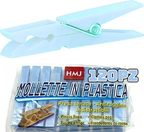 Set-120-Pezzi-Mollette-Pinze-Bucato-Panni-Plastica-Extraforte-Azzurre-Biancheria