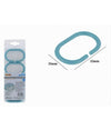 Set 12pz Anelli Ganci Per Tenda Da Doccia Box Bagno In Plastica Pp Azzurro 87245