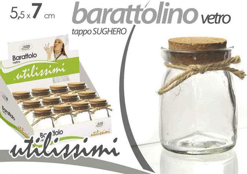 Set 12pz Barattolo Barattolino In Vetro Trasparente Tappo Sughero 5.5x7cm 715754 Casa e cucina/Organizzazione interni/Contenitori e barattoli da cucina/Vasetti e barattoli per conserve/Set di barattoli e coperchi Trade Shop italia - Napoli, Commerciovirtuoso.it