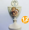 Set-12pz.-Bomboniere-Nativita'-Calice-Cresima-Giuseppe-Madonna-Bambino-Appendino