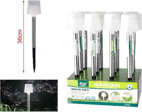 Set 12pz Lampada Ad Energia Solare 36 Cm Con Picchetto Giardini Vialetti 2003020 Illuminazione/Illuminazione per esterni/Luci per sentieri Trade Shop italia - Napoli, Commerciovirtuoso.it