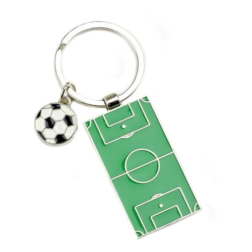 Set 12pz Portachiavi Con Campo Pallone Da Calcio Calciatore Bundesliga Regalo Bomboniere
