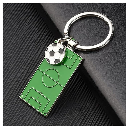 Set 12pz Portachiavi Con Campo Pallone Da Calcio Calciatore Bundesliga Regalo Bomboniere