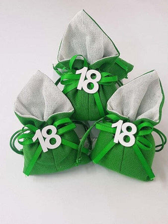 Set 12pz Sacchetto Colorato Numero 18 Anni Juta 10x13cm Bomboniera Portaconfetti  Trade Shop italia - Napoli, Commerciovirtuoso.it