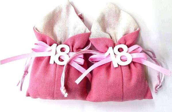 Set-12pz-Sacchetto-Rosa-Numero-18-Anni-Juta-10x13cm-Bomboniera-Portaconfetti
