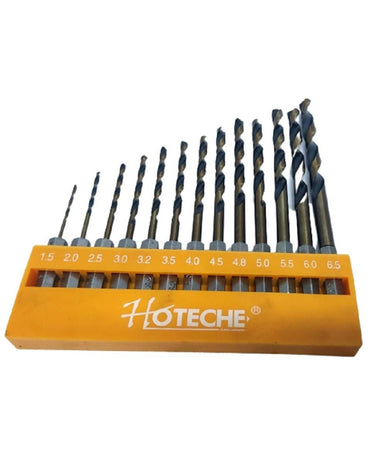 Set 13 Punte Esagonale Trapano Avvitatore Inserti Titanio Attacco 1/4" 1,5-6,5mm