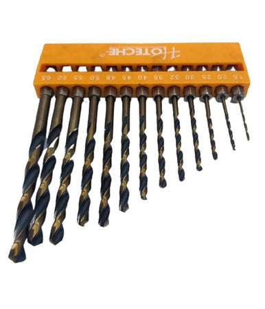 Set 13 Punte Esagonale Trapano Avvitatore Inserti Titanio Attacco 1/4" 1,5-6,5mm