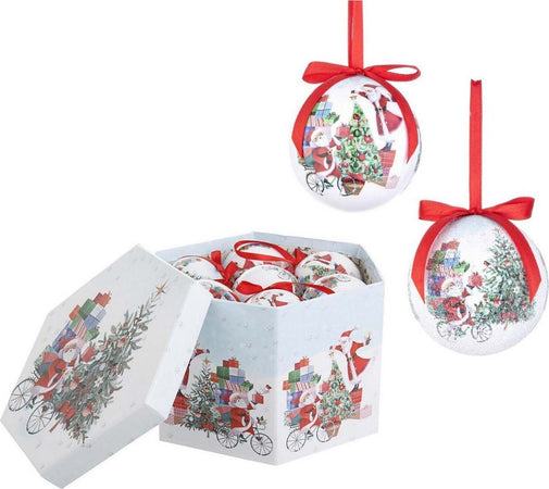 Set 14 Palline Sfera Babbo Natale per albero di natale in plastica da Ø 7,5 cm con Pendaglio decorato Casa e cucina/Decorazioni per interni/Addobbi e decorazioni per ricorrenze/Decorazioni natalizie/Addobbi e decorazioni/Palle e palline MagiediNatale.it - Altamura, Commerciovirtuoso.it