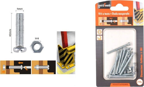 Set 14pz Viti Vite Testa A Croce Tonda 4 X 40mm Con Dadi Dado Esagonale M4 90964 Fai da te/Ferramenta/Chiodi viti ed elementi di fissaggio/Viti/Viti a spalla Trade Shop italia - Napoli, Commerciovirtuoso.it