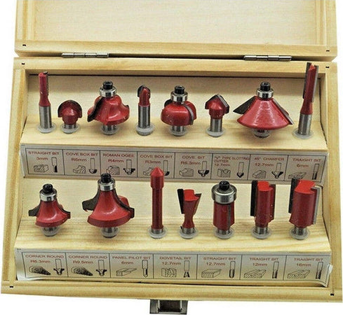 Set 15 Frese Fresa Per Legno Per Scanalare Rifilare Sanalature Fresatrice 6.35mm Casa, arredamento e bricolage > Bricolage e fai da te > Elettroutensili > Punte per Trapano Trade Shop italia - Napoli, Commerciovirtuoso.it