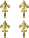 Set-15-Ganci-Oro-44mm-Appendino-Per-Quadro-Forma-Giglio-Fiorentino-Con-Chiodi