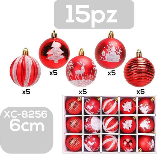 Set 15 Palline Natalizie Decorazioni 6 Cm Addobbi Per Albero Di Natale Xc-8256 Casa, arredamento e bricolage > Prodotti per Feste > Prodotti Natalizi Trade Shop italia - Napoli, Commerciovirtuoso.it