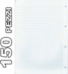 Set-150-Fogli-Forati-Per-Quaderni-Ad-Anelli-Quaderno-A4-A-Righe-Per-Raccoglitore