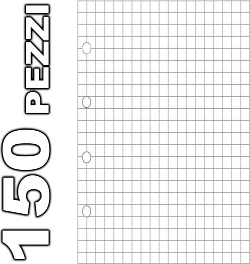 SET 150 RICAMBI FOGLI FORATI PER QUADERNI ANELLI A5 QUADRETTI 5MM SCUOLA UFFICIO Cancelleria e prodotti per ufficio/Carta blocchi e quaderni/Blocchi appunti taccuini e diari/Blocchi di fogli di ricambio Trade Shop italia - Napoli, Commerciovirtuoso.it