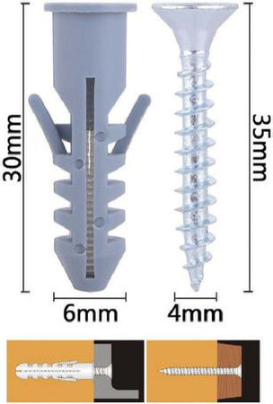 Set 15pz Viti Vite Croce 4x35 Mm + Tasselli Con Alette Tassello M6 Fischer 57562 Fai da te/Ferramenta/Chiodi viti ed elementi di fissaggio/Viti/Viti a spalla Trade Shop italia - Napoli, Commerciovirtuoso.it