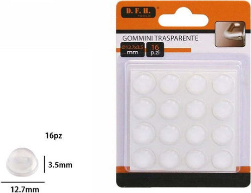 Set 16 Gommini Adesivi Protezione Pavimenti Trasparenti Rotondi 12.7x3.5mm 66096 Casa, arredamento e bricolage > Bricolage e fai da te > Minuteria Trade Shop italia - Napoli, Commerciovirtuoso.it