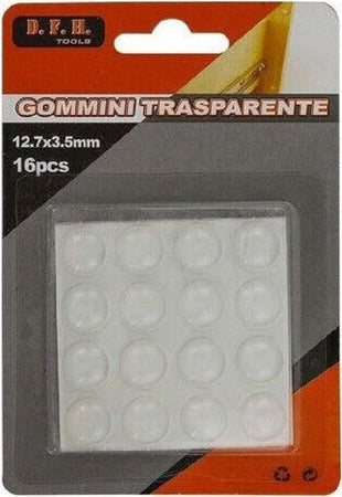 Set 16 Gommini Adesivi Protezione Pavimenti Trasparenti Rotondi 12.7x3.5mm 66096 Casa, arredamento e bricolage > Bricolage e fai da te > Minuteria Trade Shop italia - Napoli, Commerciovirtuoso.it