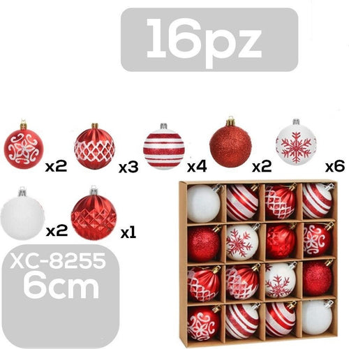 Set 16 Palline Natalizie Decorazioni 6 Cm Addobbi Per Albero Di Natale Xc-8255 Casa, arredamento e bricolage > Prodotti per Feste > Prodotti Natalizi Trade Shop italia - Napoli, Commerciovirtuoso.it