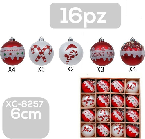 Set 16 Palline Natalizie Decorazioni 6 Cm Addobbi Per Albero Di Natale Xc-8257 Casa, arredamento e bricolage > Prodotti per Feste > Prodotti Natalizi Trade Shop italia - Napoli, Commerciovirtuoso.it
