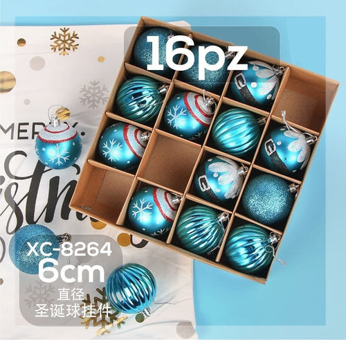 Set 16 Palline Natalizie Decorazioni 6 Cm Addobbi Per Albero Di Natale Xc-8264 Casa, arredamento e bricolage > Prodotti per Feste > Prodotti Natalizi Trade Shop italia - Napoli, Commerciovirtuoso.it