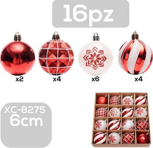 Set 16 Palline Natalizie Decorazioni 6 Cm Addobbi Per Albero Di Natale Xc-8275 Casa, arredamento e bricolage > Prodotti per Feste > Prodotti Natalizi Trade Shop italia - Napoli, Commerciovirtuoso.it