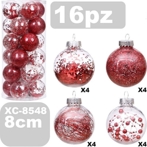 Set 16 Palline Natalizie Decorazioni 8 Cm Addobbi Per Albero Di Natale Xc-8548 Casa, arredamento e bricolage > Prodotti per Feste > Prodotti Natalizi Trade Shop italia - Napoli, Commerciovirtuoso.it