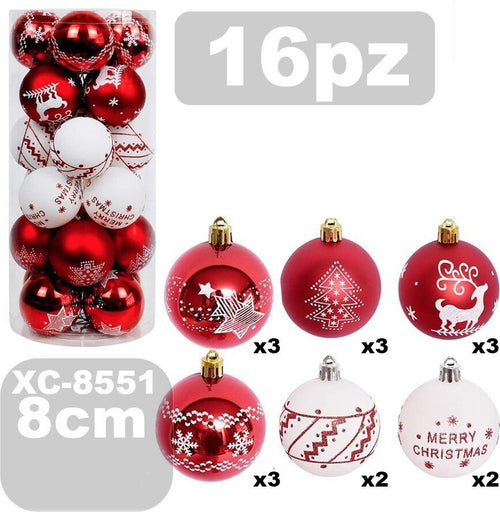 Set 16 Palline Natalizie Decorazioni 8 Cm Addobbi Per Albero Di Natale Xc-8551 Casa, arredamento e bricolage > Prodotti per Feste > Prodotti Natalizi Trade Shop italia - Napoli, Commerciovirtuoso.it
