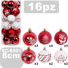 Set-16-Palline-Natalizie-Decorazioni-8-Cm-Addobbi-Per-Albero-Di-Natale-Xc-8551