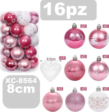 Set 16 Palline Natalizie Decorazioni 8 Cm Addobbi Per Albero Di Natale Xc-8564 Casa, arredamento e bricolage > Prodotti per Feste > Prodotti Natalizi Trade Shop italia - Napoli, Commerciovirtuoso.it