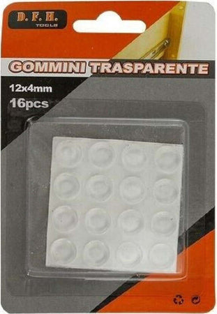 Set 16 Pz Gommini Adesivi Protezione Pavimenti Trasparenti Rotondi 12x4mm 66094 Casa, arredamento e bricolage > Bricolage e fai da te > Minuteria Trade Shop italia - Napoli, Commerciovirtuoso.it