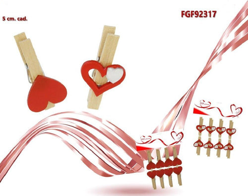 Set 16 Pz Mollettine Di Legno Con Cuore Rosso San Valentino Vari Modelli 92317 Casa e cucina/Hobby creativi/Carta e lavorazione della carta/Decoupage Trade Shop italia - Napoli, Commerciovirtuoso.it