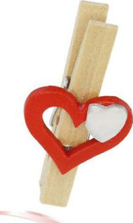 Set 16 Pz Mollettine Di Legno Con Cuore Rosso San Valentino Vari Modelli 92317 Casa e cucina/Hobby creativi/Carta e lavorazione della carta/Decoupage Trade Shop italia - Napoli, Commerciovirtuoso.it