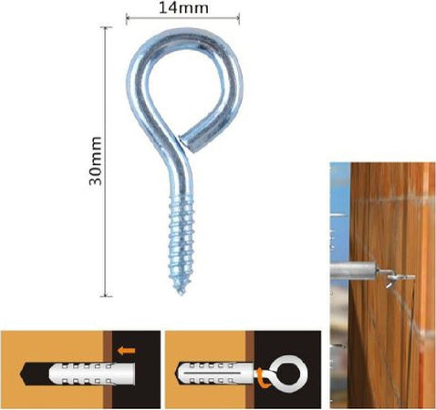 Set 16pz Viti Vite A Occhiello Gancio Chiuso 14x30mm Filettatura Per Legno 90719 Fai da te/Ferramenta/Chiodi viti ed elementi di fissaggio/Kit di bulloni e dadi Trade Shop italia - Napoli, Commerciovirtuoso.it
