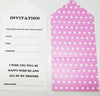Set-18-Pezzi-Biglietto-Biglietti-Invito-Inviti-Compleanno-Pois-Rosa-Carta-Festa