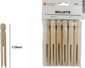 Set 18 Pz Mollette Pinze Bucato Panni In Legno Bricolage Hobbystica 110mm 53895a Casa, arredamento e bricolage > Pulizia e Bucato > Bucato e Stiratura Trade Shop italia - Napoli, Commerciovirtuoso.it