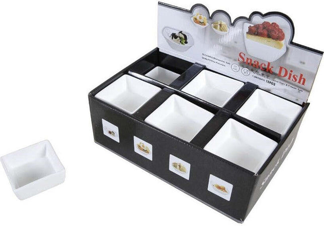 Set 18 Pz Piatto Ciotole Quadrate Antipasti In Porcellana Aperitivo Snack 151679 Casa, arredamento e bricolage > Cucina > Barattoli e Contenitori Trade Shop italia - Napoli, Commerciovirtuoso.it
