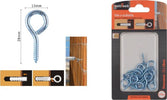 Set 19pz Viti Vite A Occhiello Gancio Chiuso 13x28mm Filettatura Per Legno 90720 Fai da te/Ferramenta/Chiodi viti ed elementi di fissaggio/Kit di bulloni e dadi Trade Shop italia - Napoli, Commerciovirtuoso.it