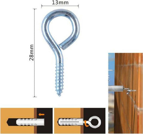 Set 19pz Viti Vite A Occhiello Gancio Chiuso 13x28mm Filettatura Per Legno 90720 Fai da te/Ferramenta/Chiodi viti ed elementi di fissaggio/Kit di bulloni e dadi Trade Shop italia - Napoli, Commerciovirtuoso.it