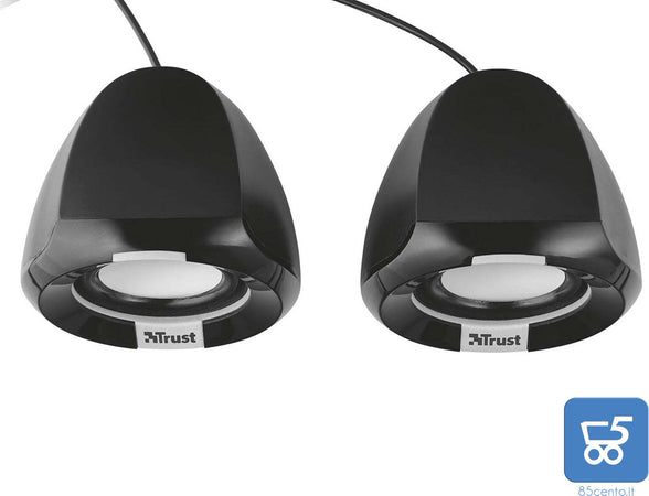 Set 2 Altoparlanti 2.0 da 8 W Alimentazione USB Trust Polo per PC Notebook, Nero