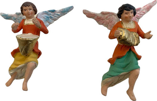 Set 2 angeli statuette in terracotta artigianali per presepe napoletano da h 10 cm Casa e cucina/Decorazioni per interni/Addobbi e decorazioni per ricorrenze/Decorazioni natalizie/Presepi/Statuine e fondali per il presepe MagiediNatale.it - Altamura, Commerciovirtuoso.it