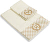 Set 2 asciugamani con iniziale asciugamano viso + asciugamano ospite Made in Italy Casa e cucina/Tessili per la casa/Biancheria da bagno/Asciugamani/Set di asciugamani Novilunio - Sesto San Giovanni, Commerciovirtuoso.it