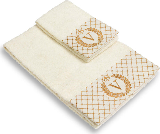 Set 2 asciugamani con iniziale asciugamano viso + asciugamano ospite Made in Italy Casa e cucina/Tessili per la casa/Biancheria da bagno/Asciugamani/Set di asciugamani Novilunio - Sesto San Giovanni, Commerciovirtuoso.it
